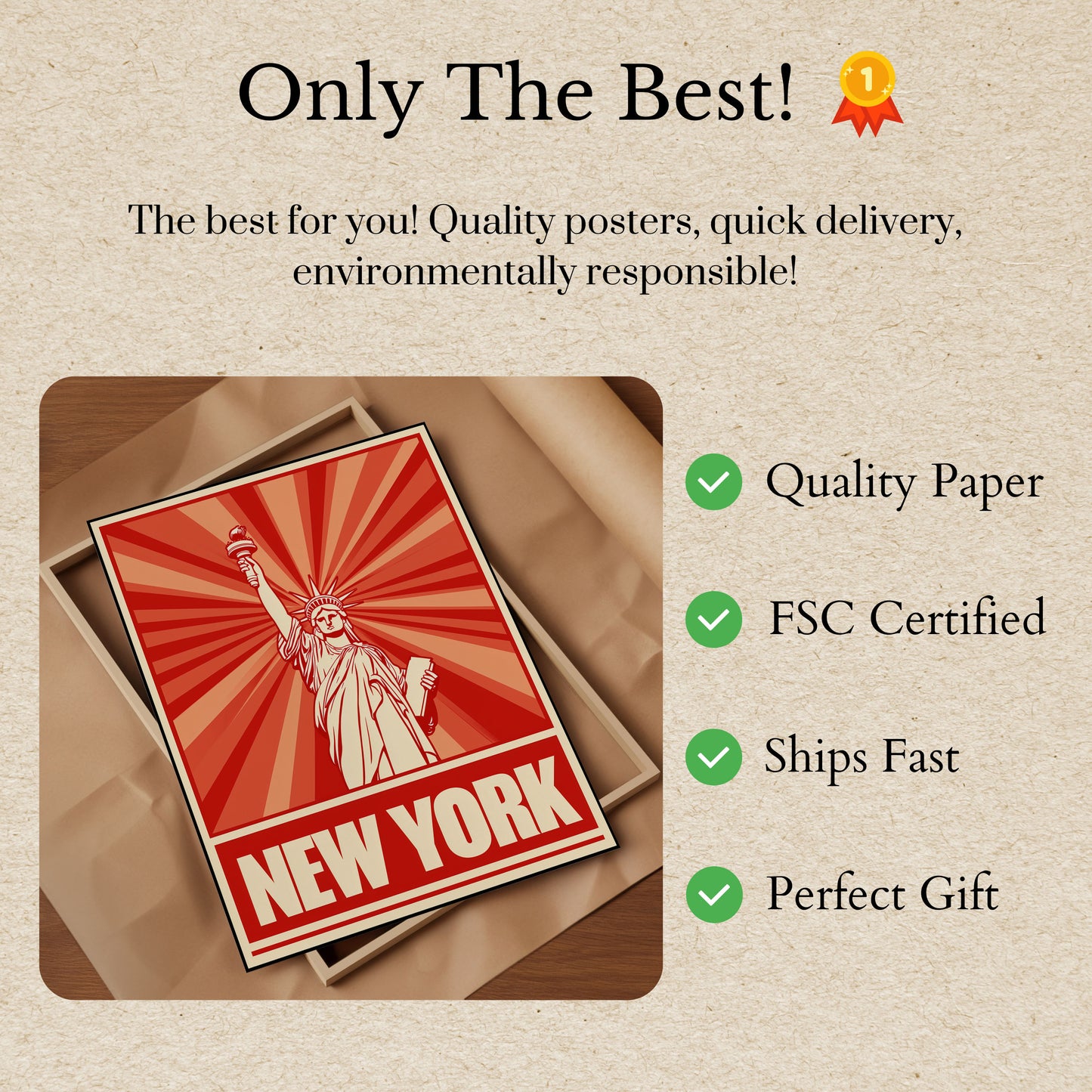 New York Liberty Radiance Poster