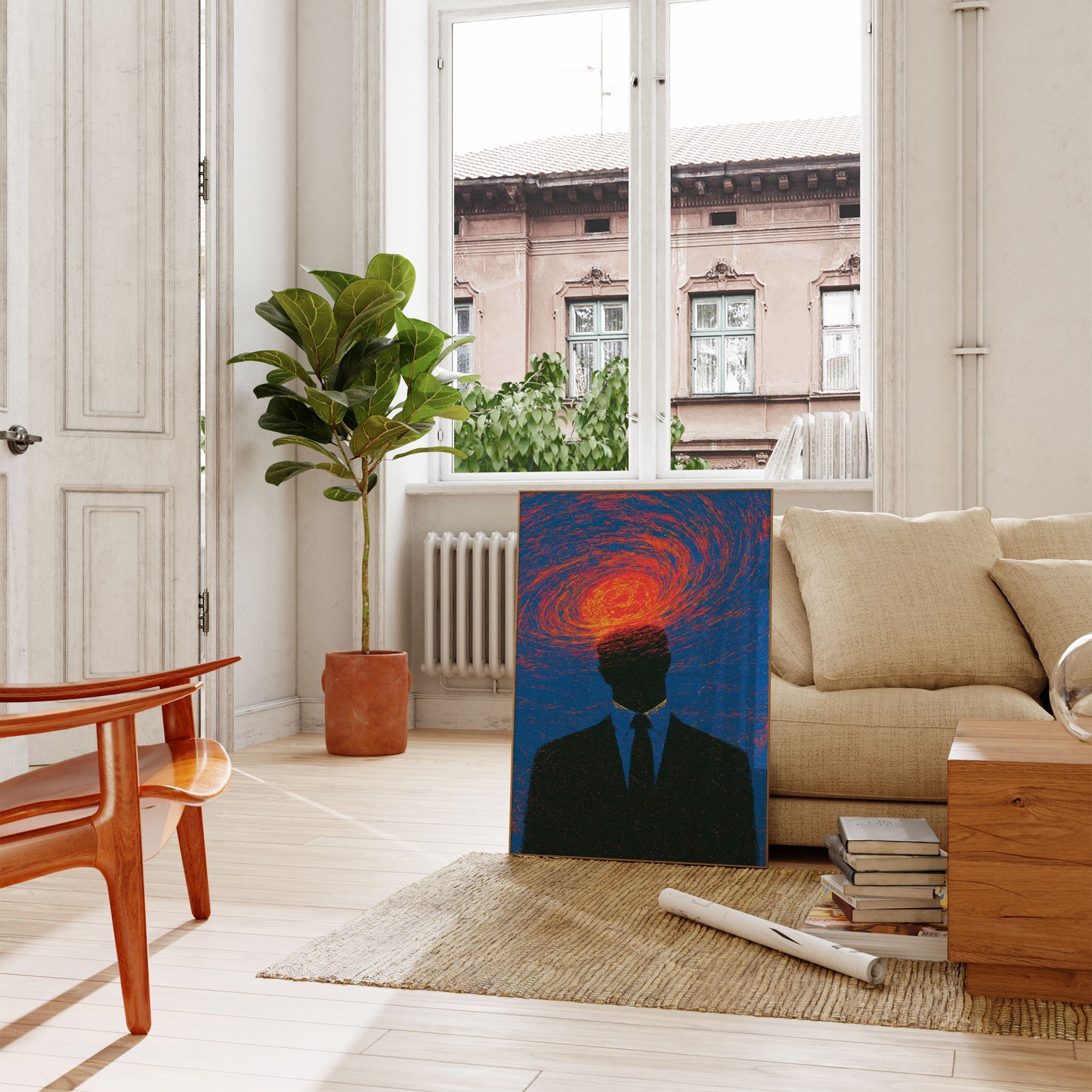 Mind on Fire Abstract Poster