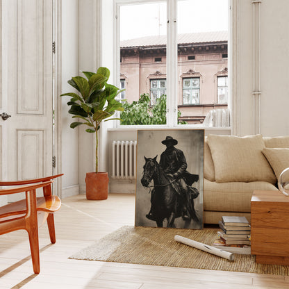Ensam Ryttare Western Cowboy Affisch