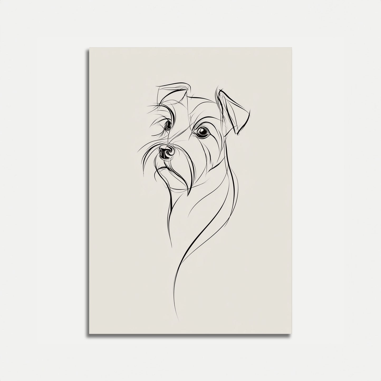 Elegant Minimalistisk Hundeplakat