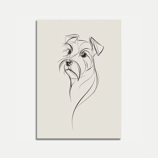Affiche élégante et minimaliste pour chien