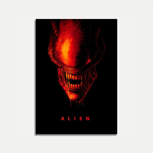 Fiery Alien Monster Poster