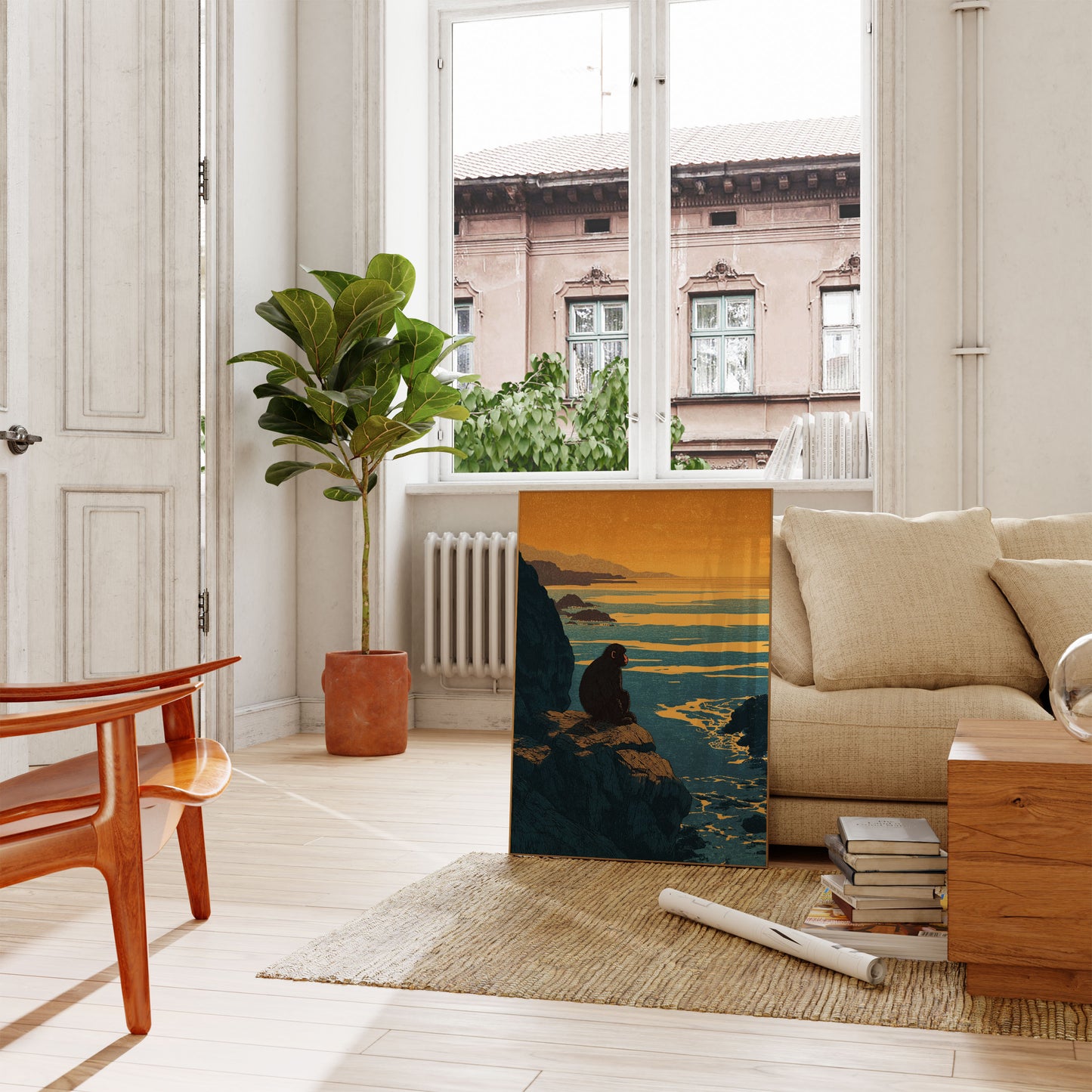 Macaco na Costa Rochosa Pôster