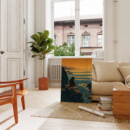 Macaco na Costa Rochosa Pôster