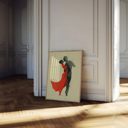 Passionate Dance Silhouette Poster