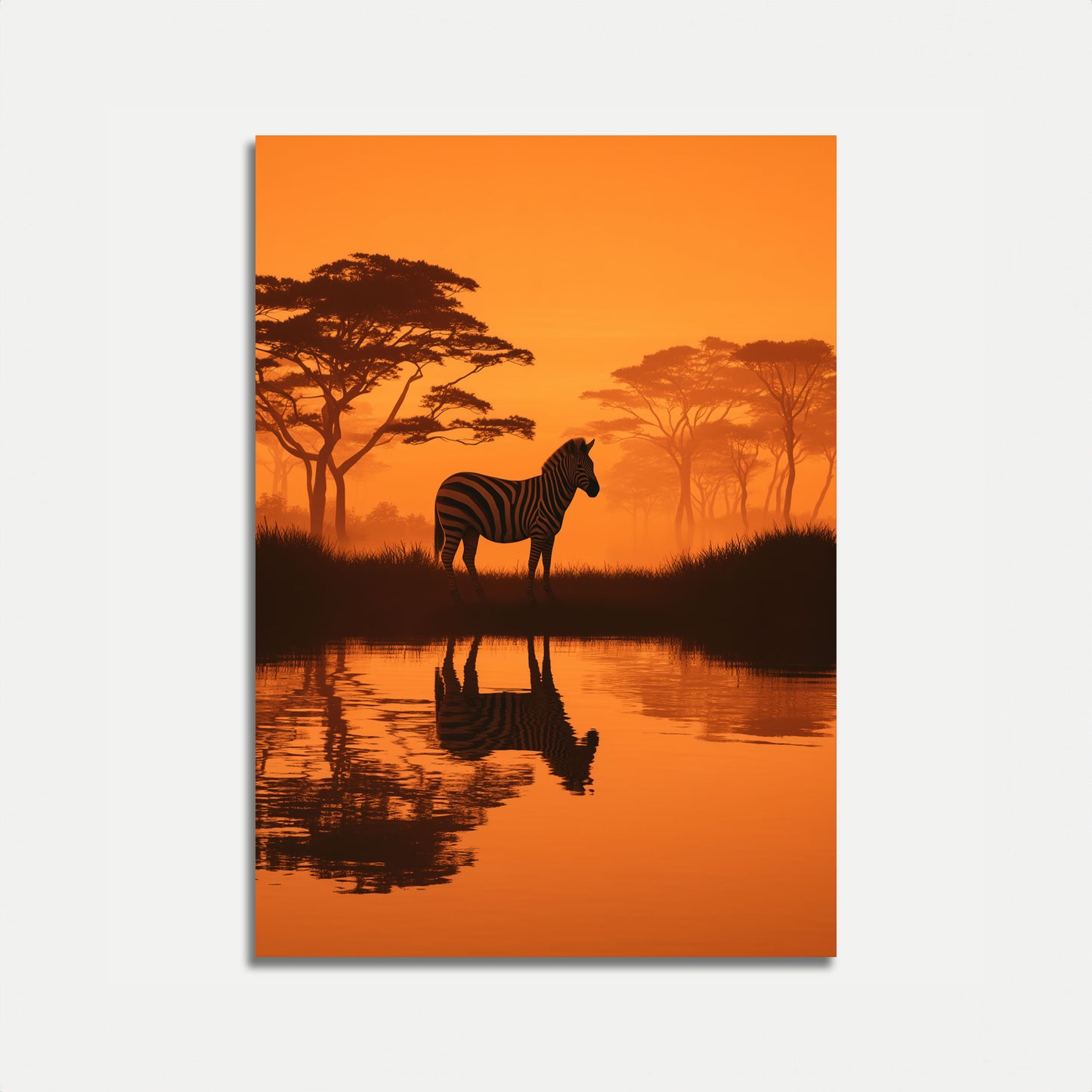 Serene Savanna Sunset Poster