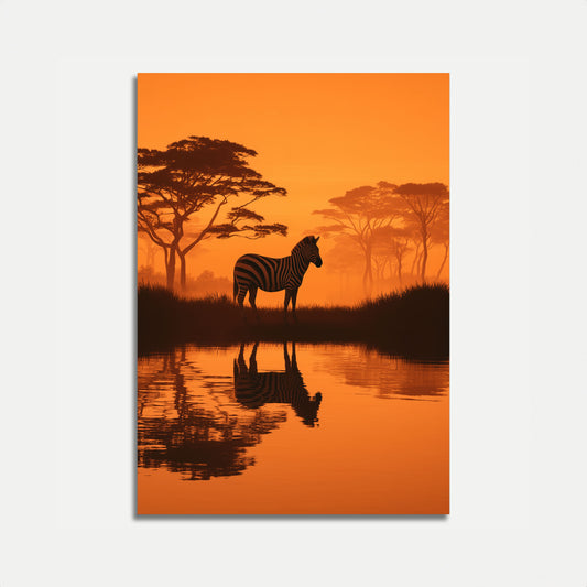 Serene Savanna Sunset Poster