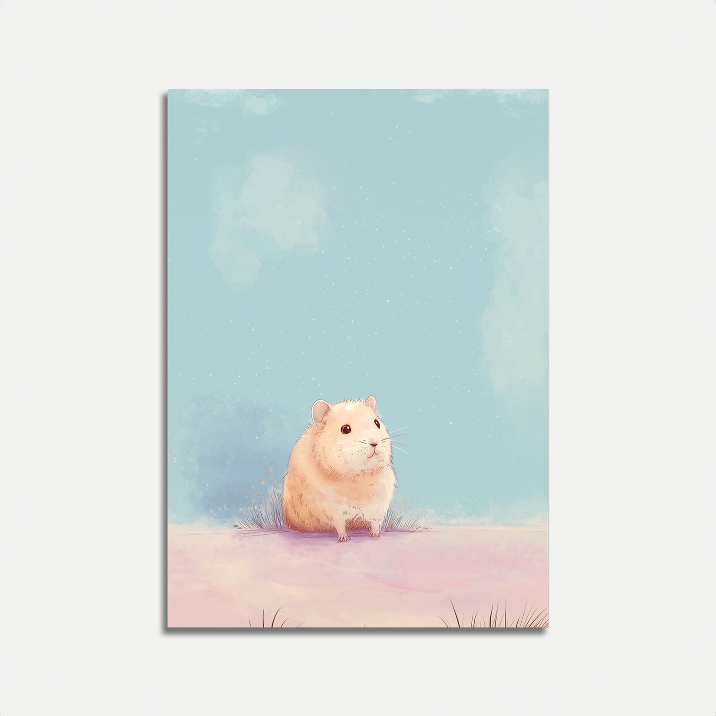 Poster met Schattige Hamster Bedeltje