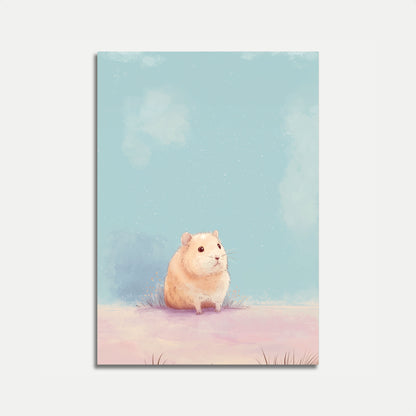Poster met Schattige Hamster Bedeltje
