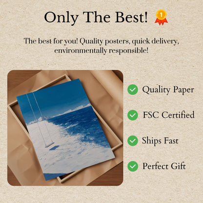 Solitary Swing Ocean Landscape Poster