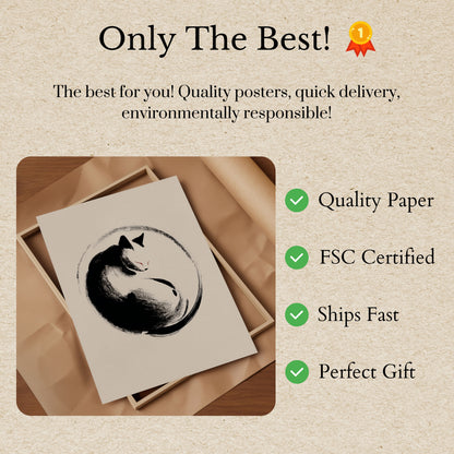 Yin Yang Vos Minimalistische Poster