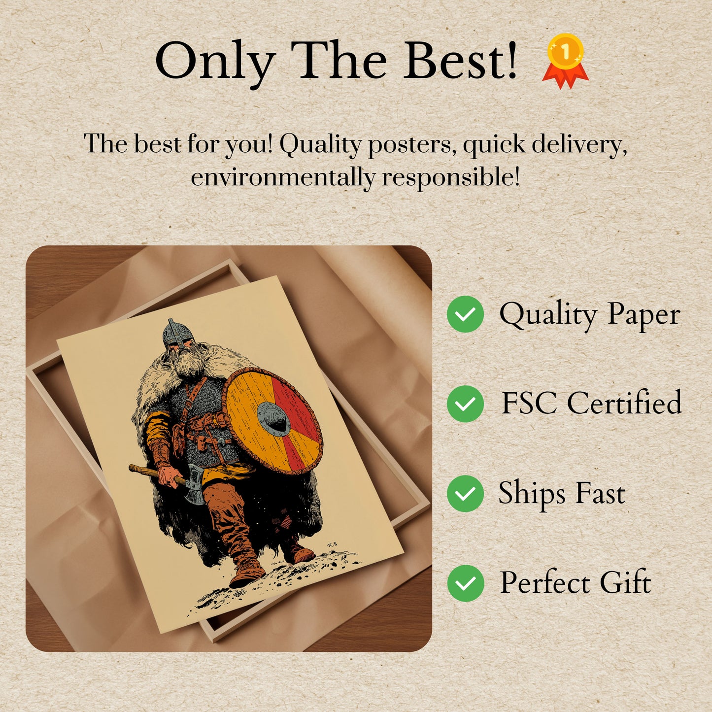 Fierce Viking Warrior Poster