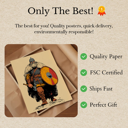 Fierce Viking Warrior Poster
