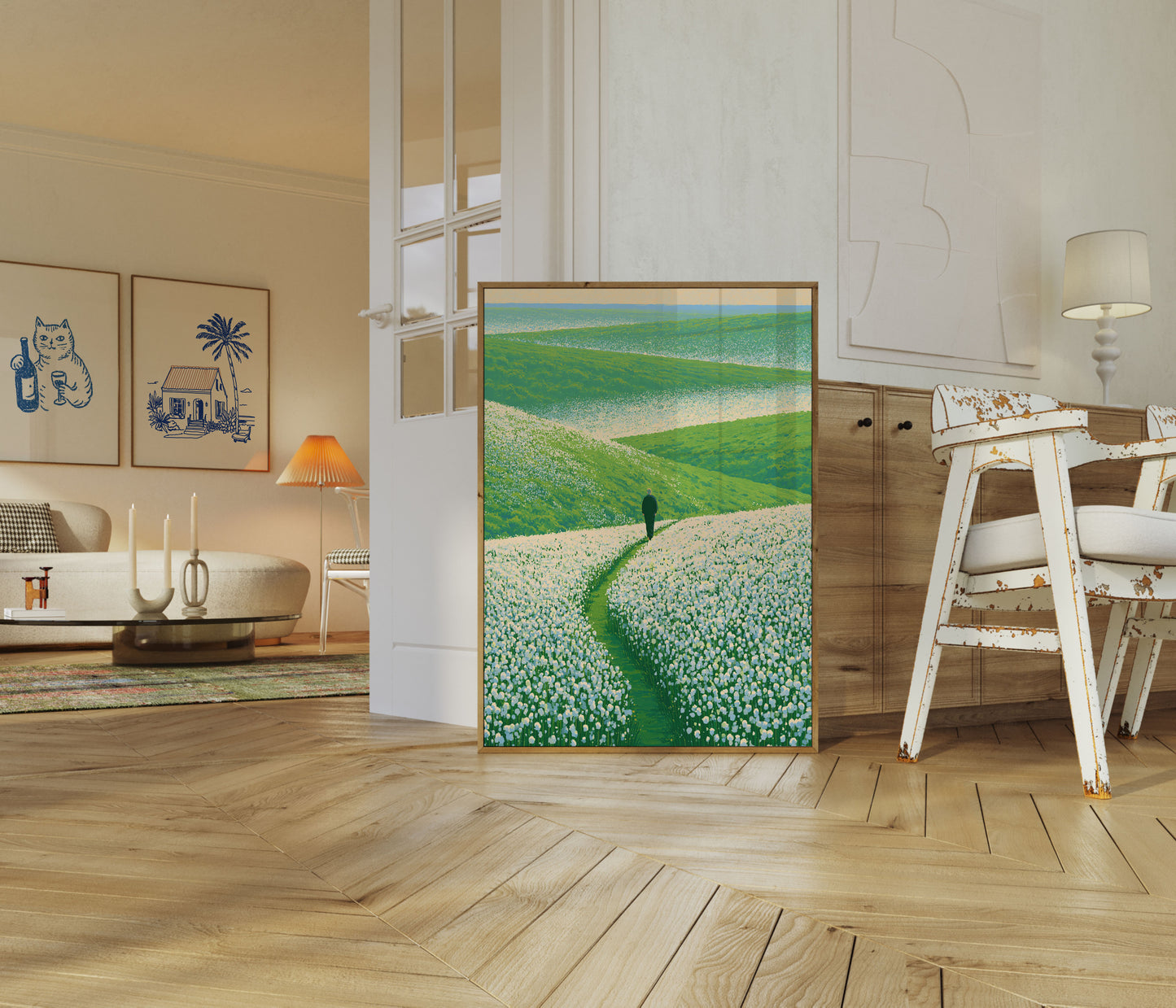 Ensom Rejse Gennem Vildblomster Plakat