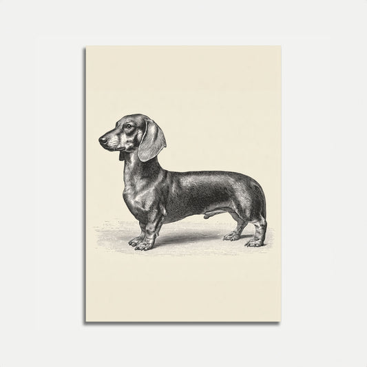 Vintage Dachshund Profile Poster