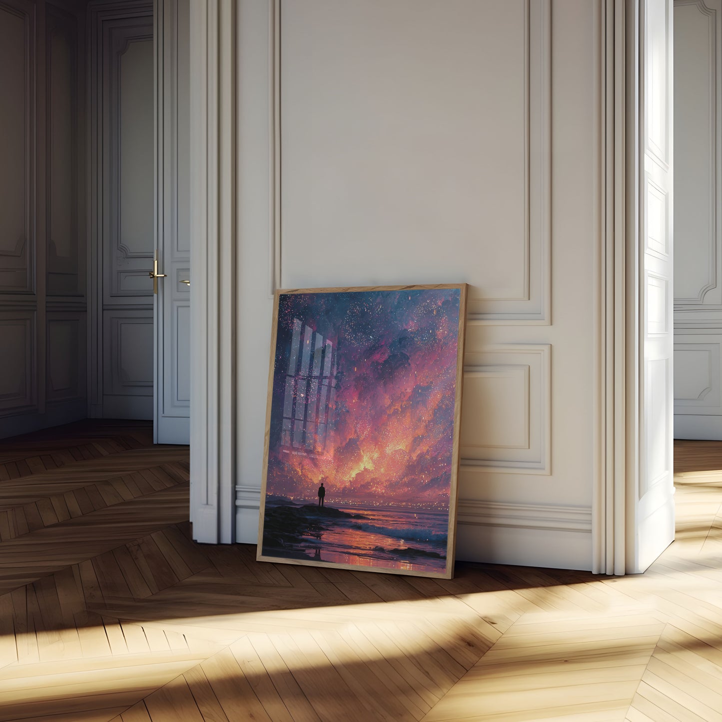 Cosmic Fireworks Explosion Poster