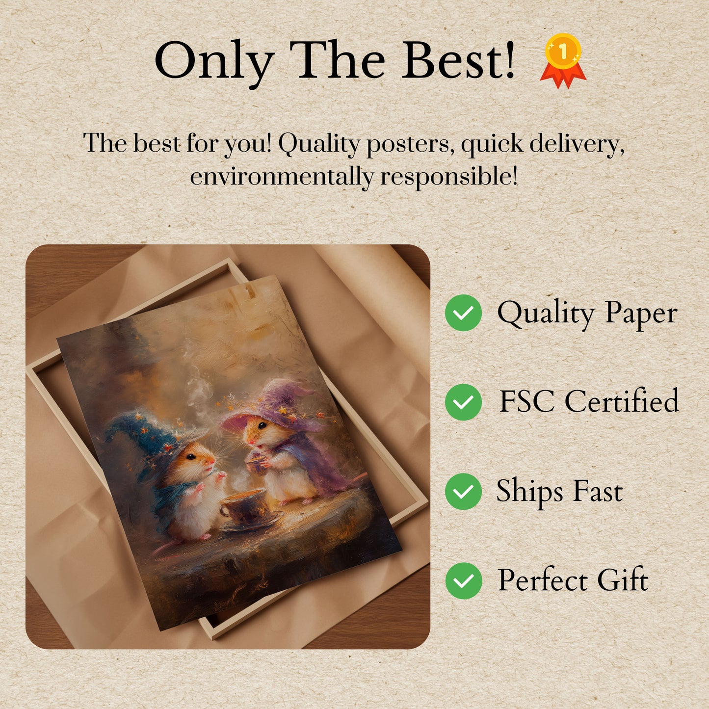 Magische Tovenaar Hamsters Koffie Poster