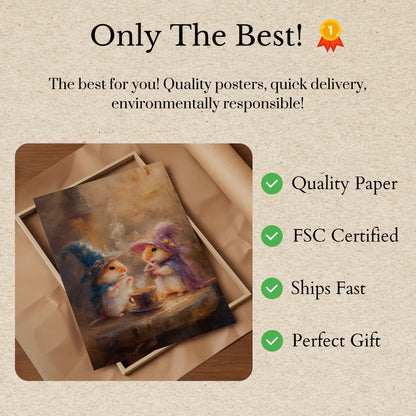 Magische Tovenaar Hamsters Koffie Poster