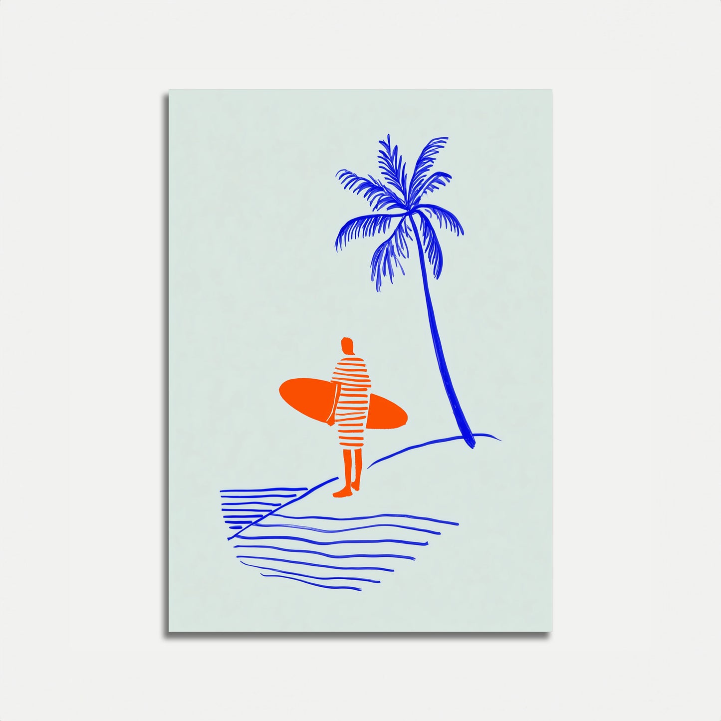 Surf Palm Paradise Poster