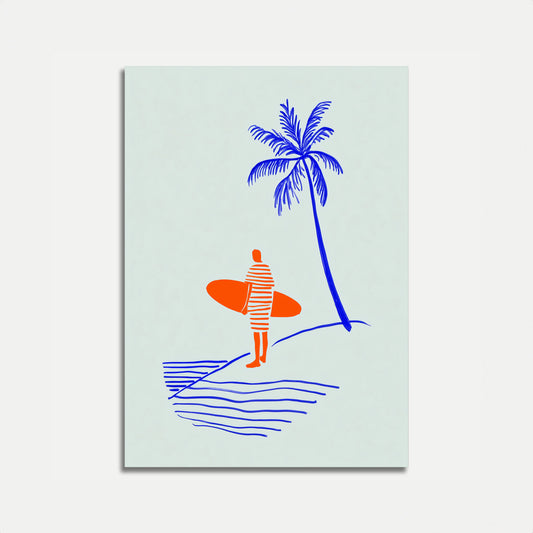 Surf Palm Paradise Poster