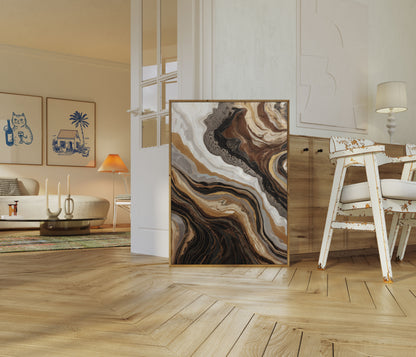 Liquid Gold Marble Poster