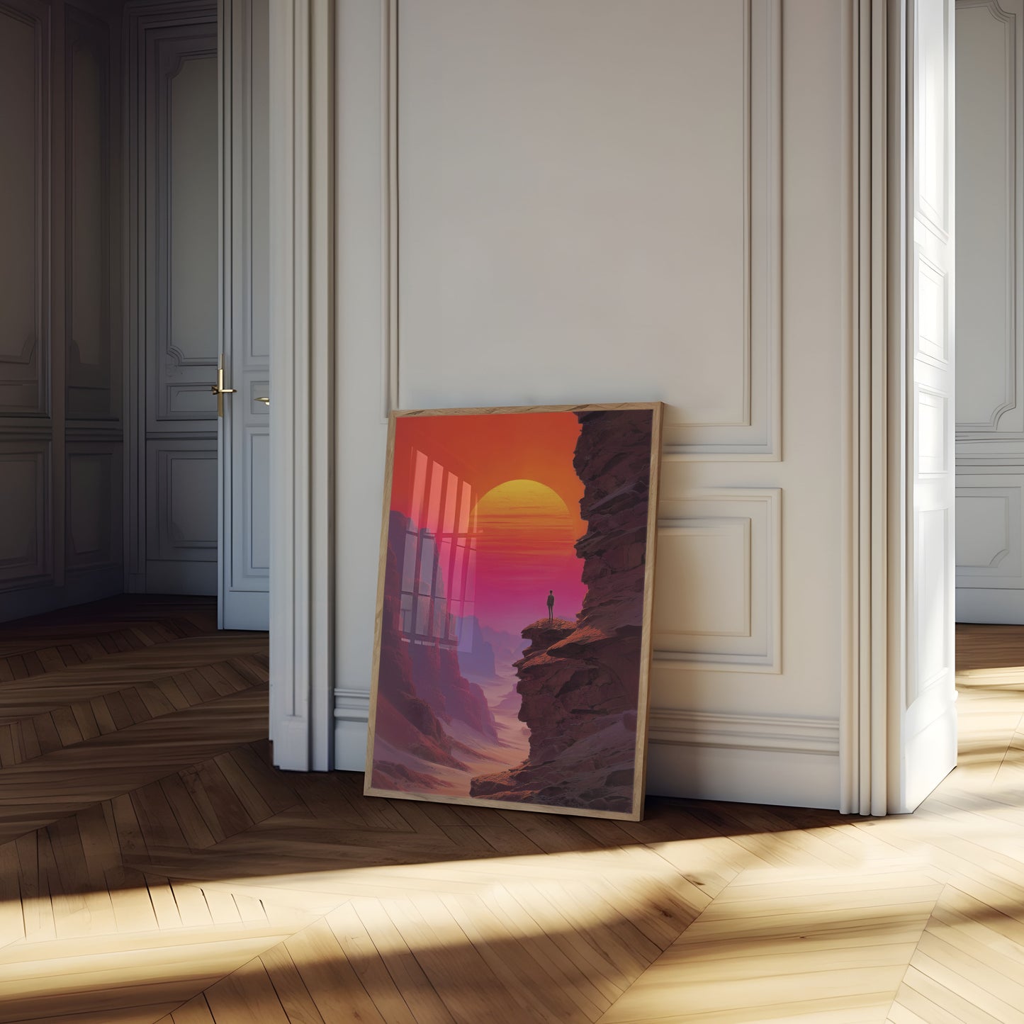 Desert Sunset Canyon Solitude Poster