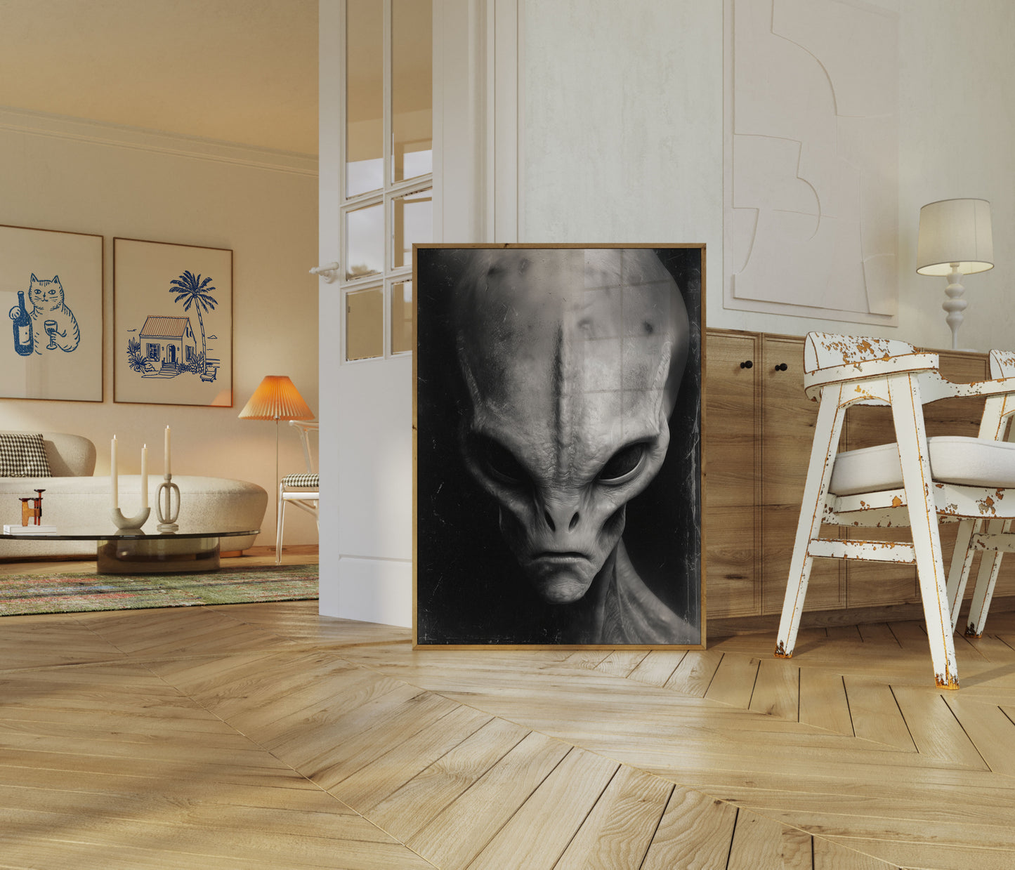 Alien Encounter Dark Poster