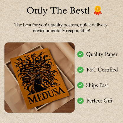 Medusa Mythological Snake Poster