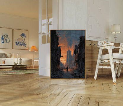 Apocalyptische Kathedraal Straatposter
