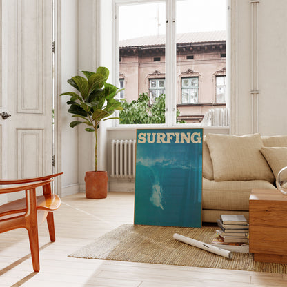 Surfer reitet Ozeanwellen Poster