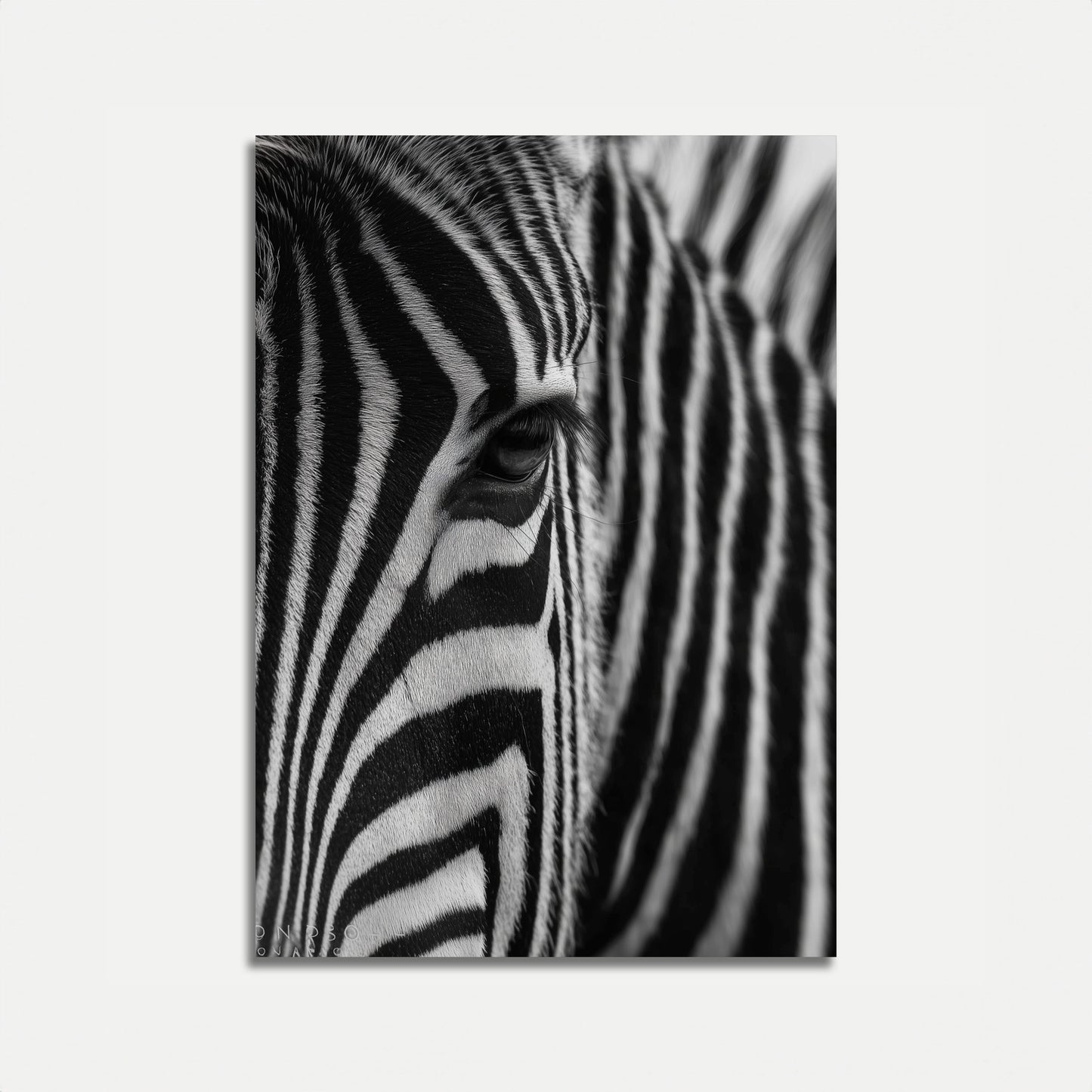 Striped Soul Black and White Poster