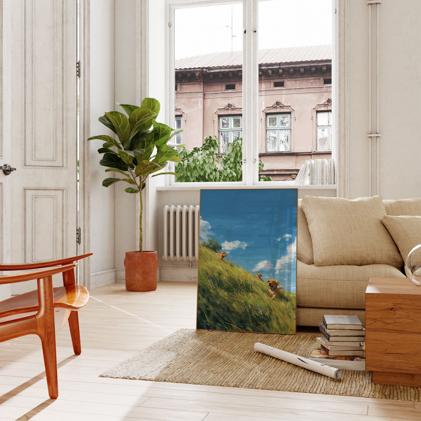 Happy Dogs Hillside Adventure Poster