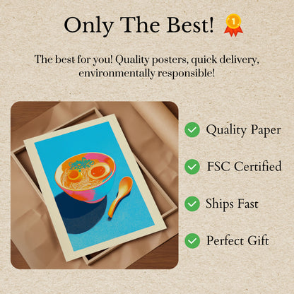 Colorful Ramen Bowl Poster