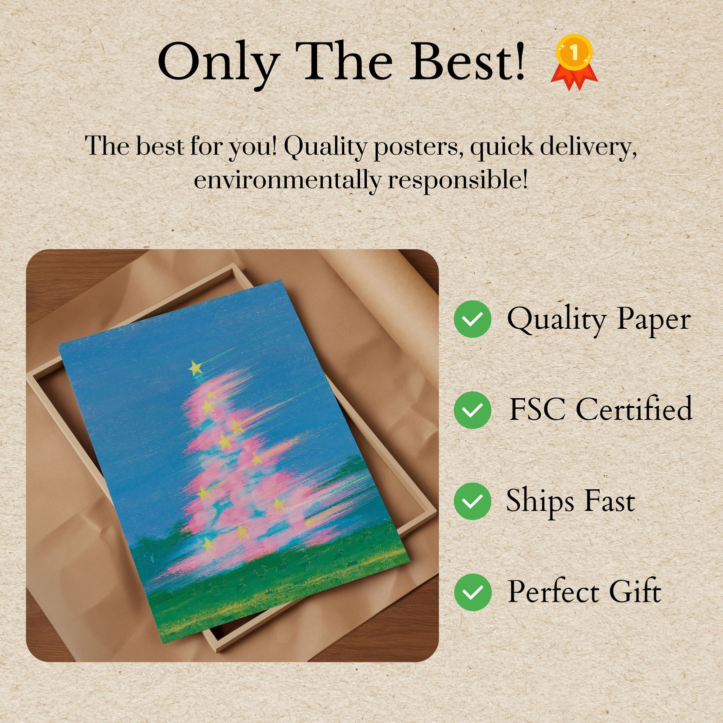 Modern Christmas Tree Poster