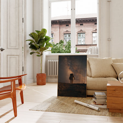 Lone Astronaut Milky Way Poster