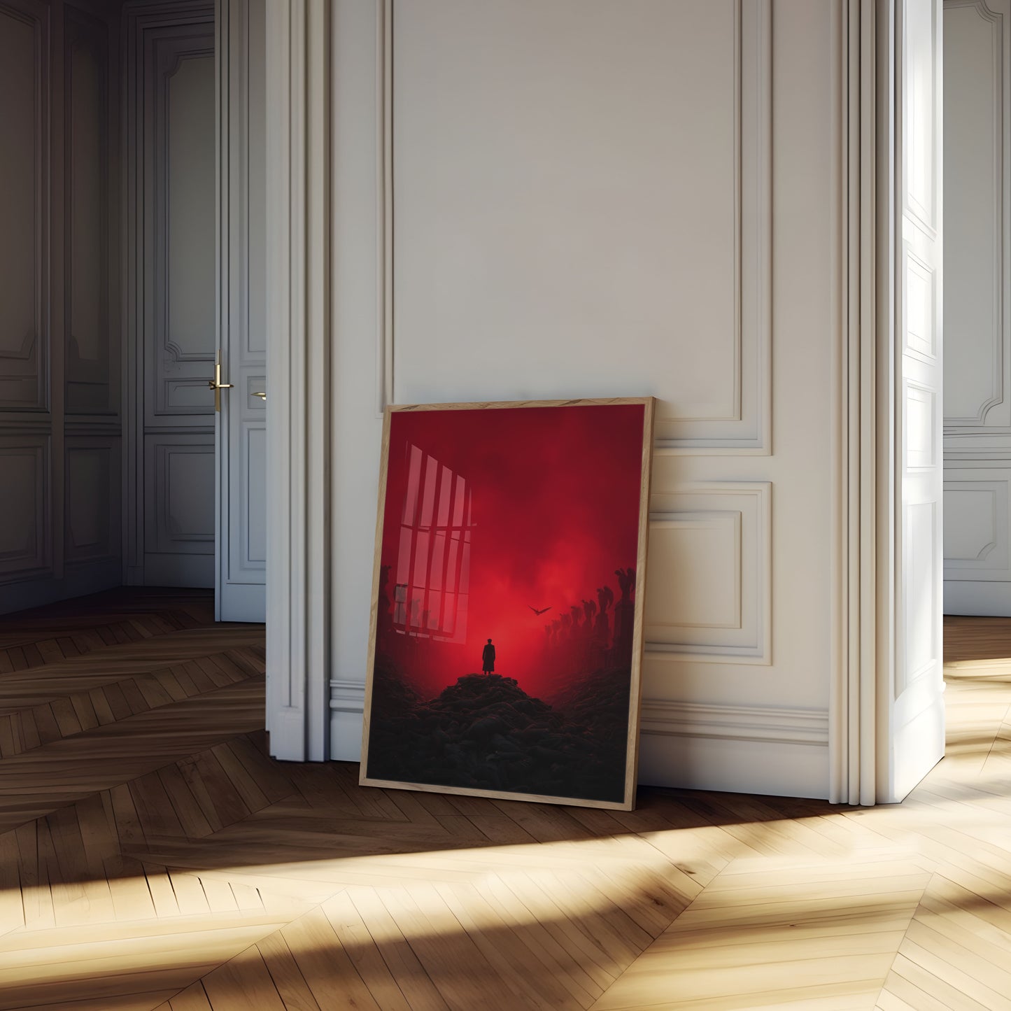 Apocalyptic Silhouette Landscape Poster