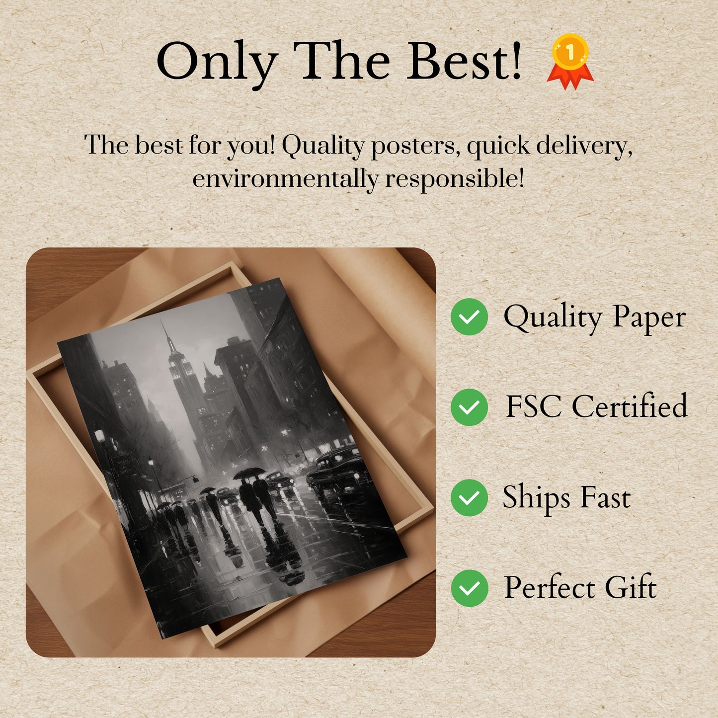 Rainy New York City Poster