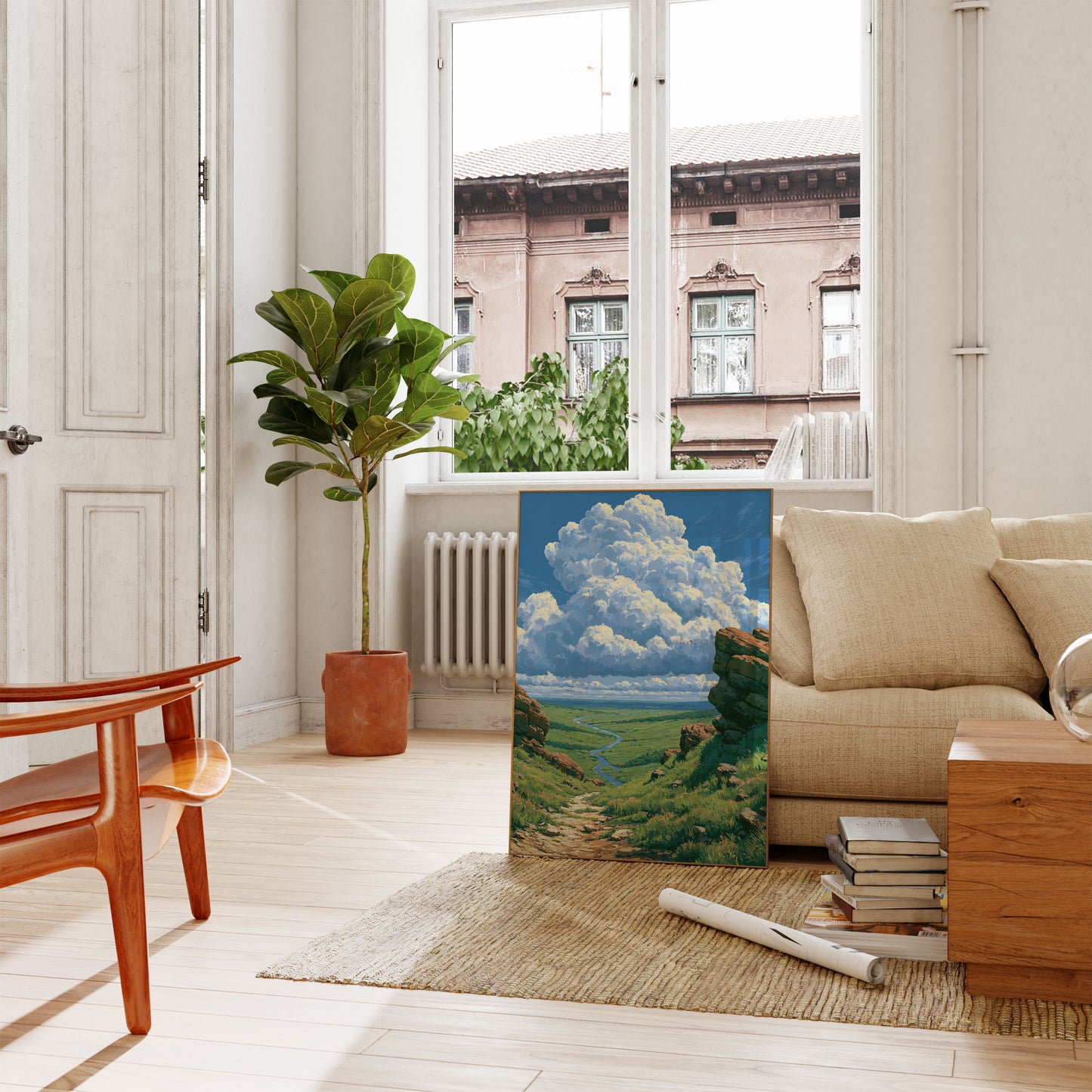 Poster Vista Valle Montagna