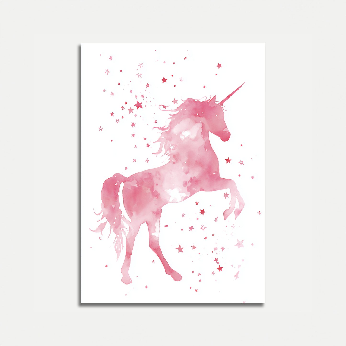 Poster dell'Unicorno Rosa Stellato