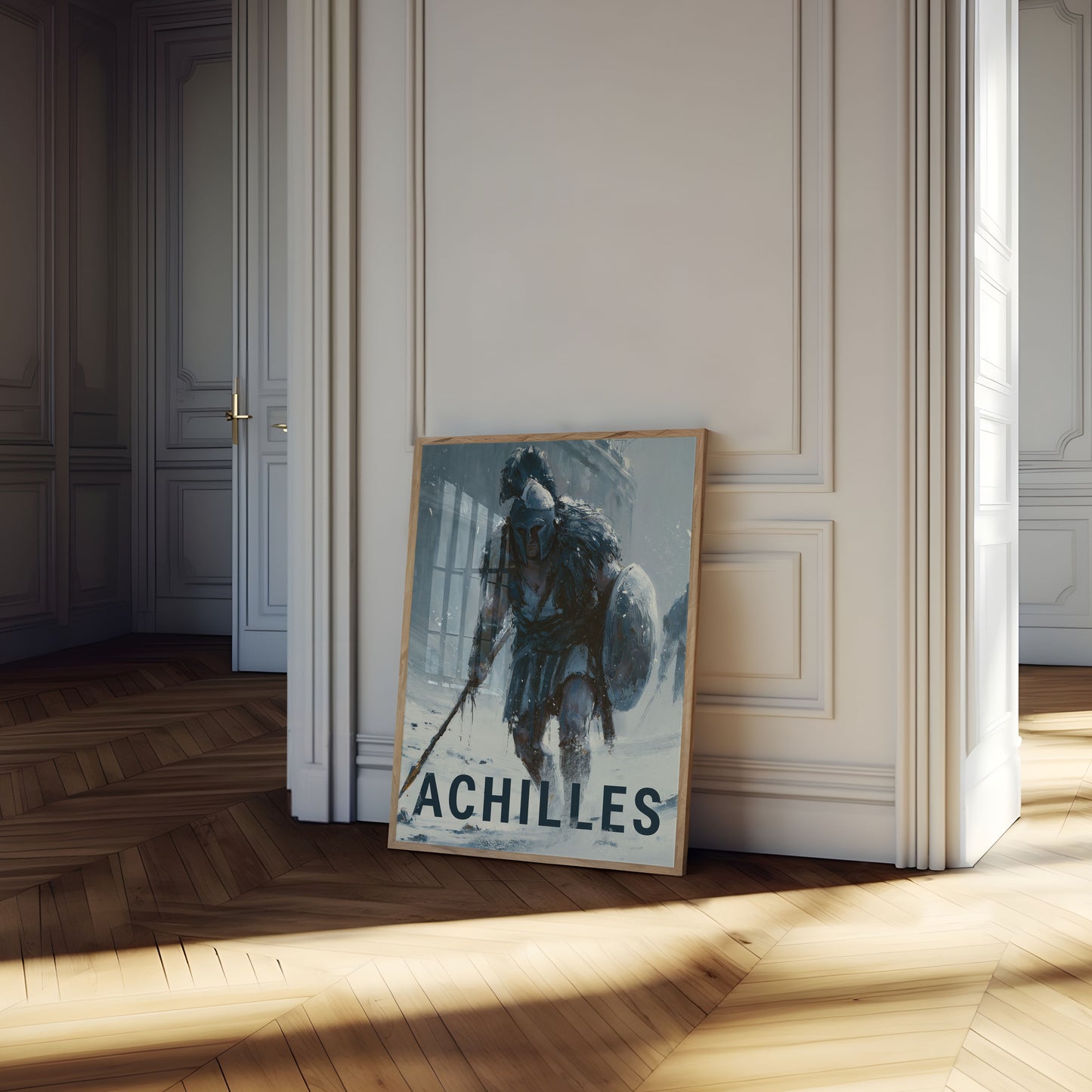 Achilles Warrior in Snow Poster