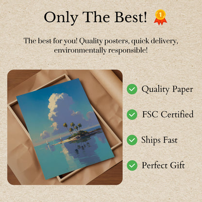 Tropical Paradise Sailboat Poster