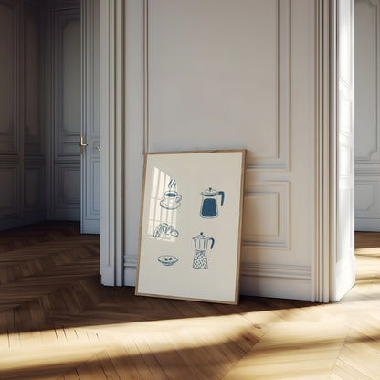 Morning Coffee Ritual Art Poster