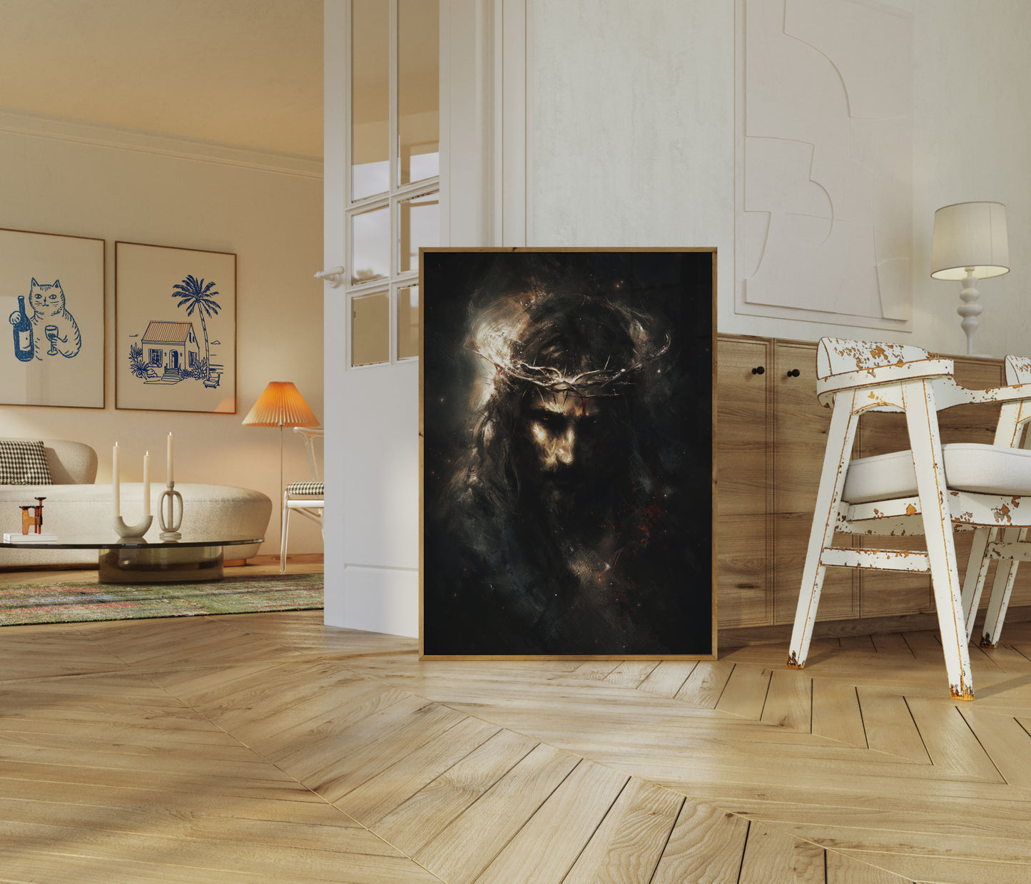 Crucified Savior Dark Art Poster