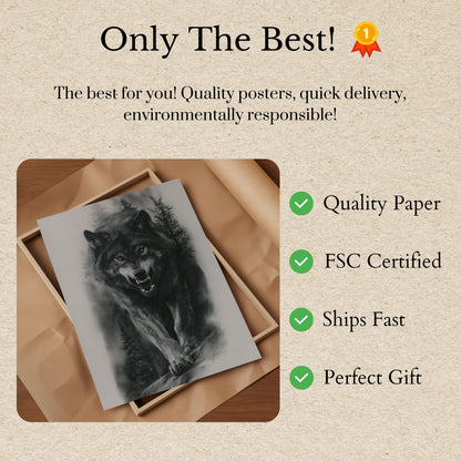 Póster del bosque del lobo feroz