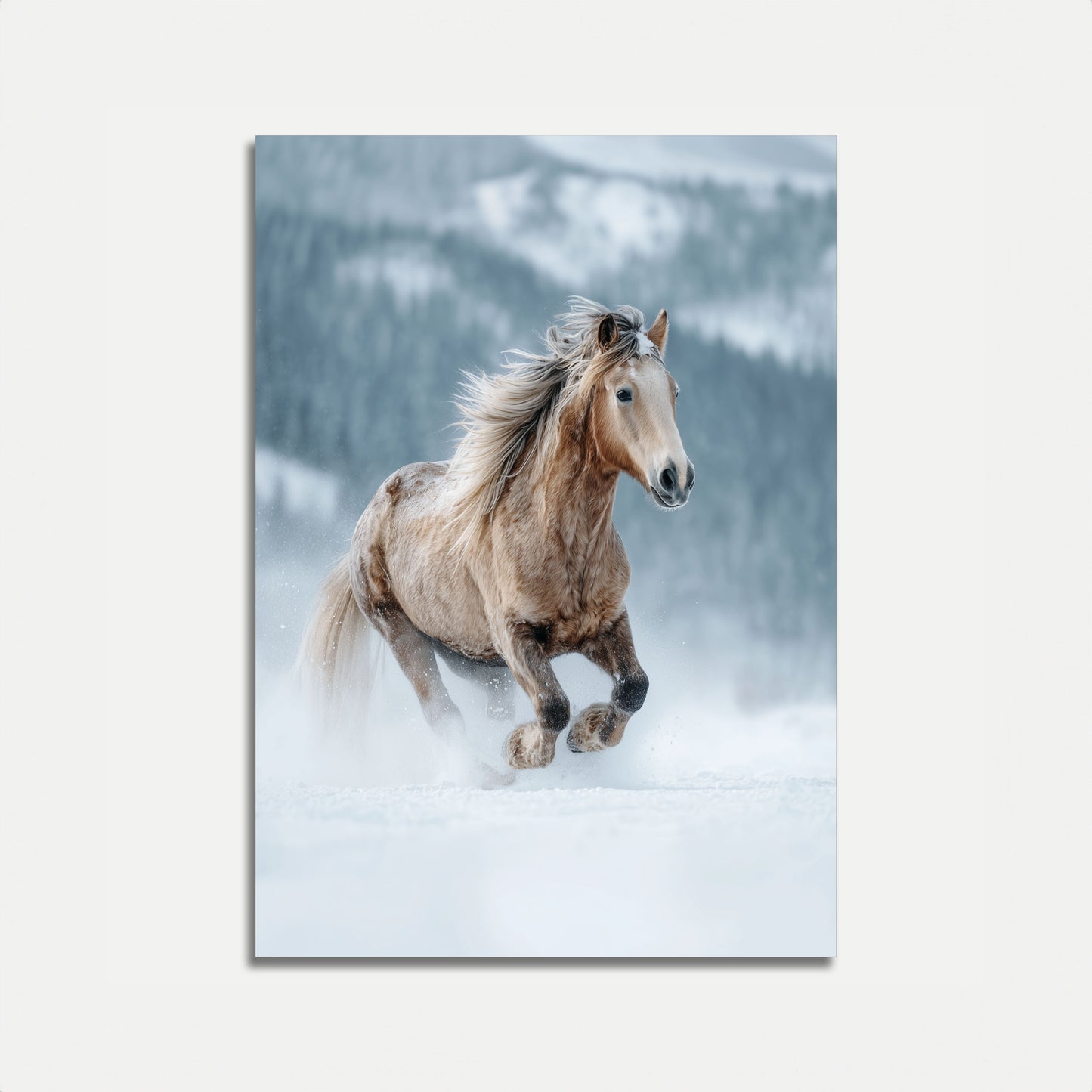 Poster Cavallo Invernale Maestoso