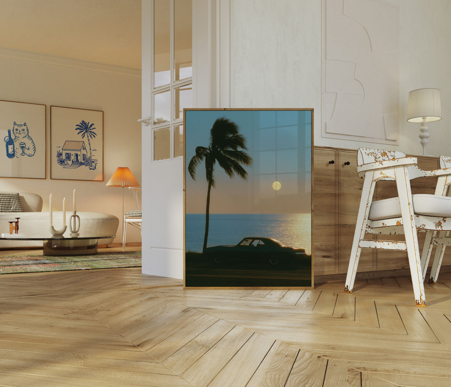 Plakat: Moonlight Drive ved Havet