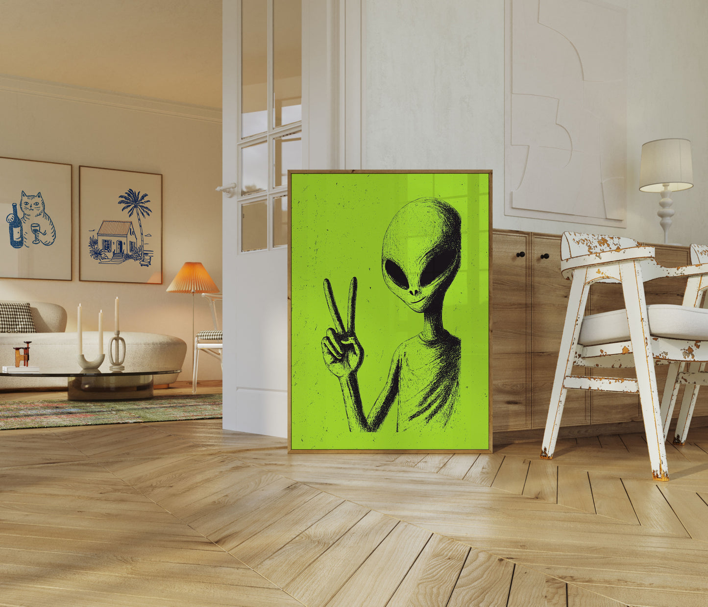 Peace Out Alien Poster