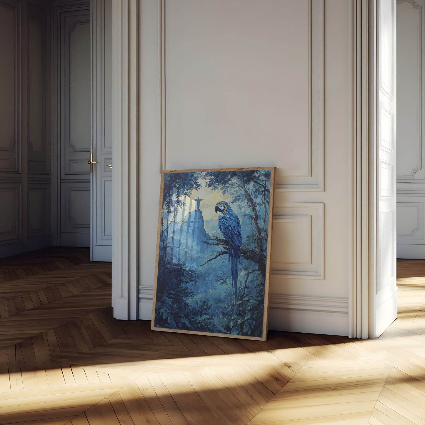 Rio's Blue Parrot Vista Poster