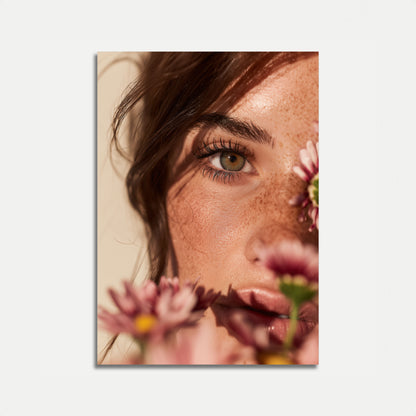 Freckled Beauty in Bloom Poster