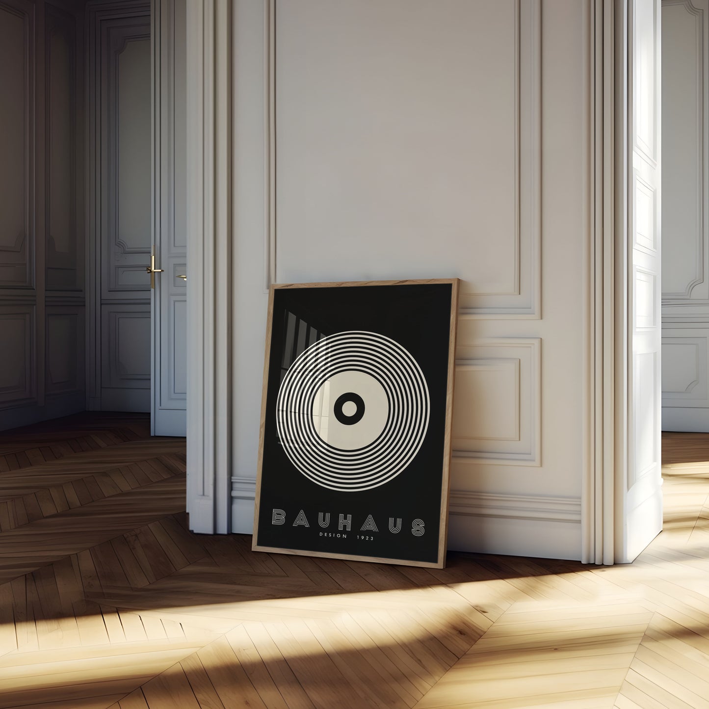 Bauhaus Geometric Concentric Poster